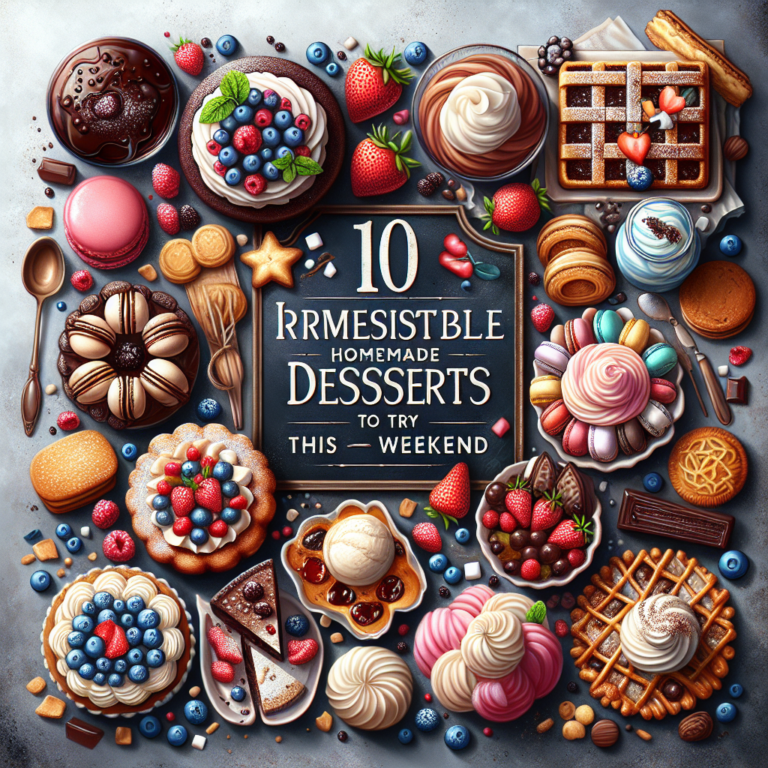10 Irresistible Homemade Desserts to Try This Weekend