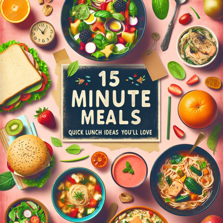 15-Minute Meals: Quick Lunch Ideas You’ll Love