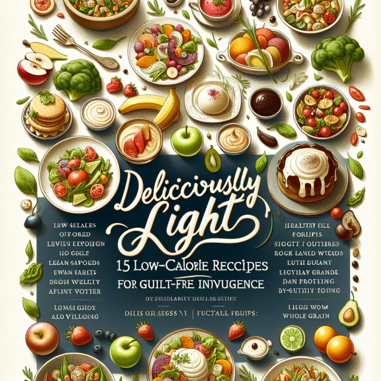 Deliciously Light: 15 Low-Calorie Recipes for Guilt-Free Indulgence
