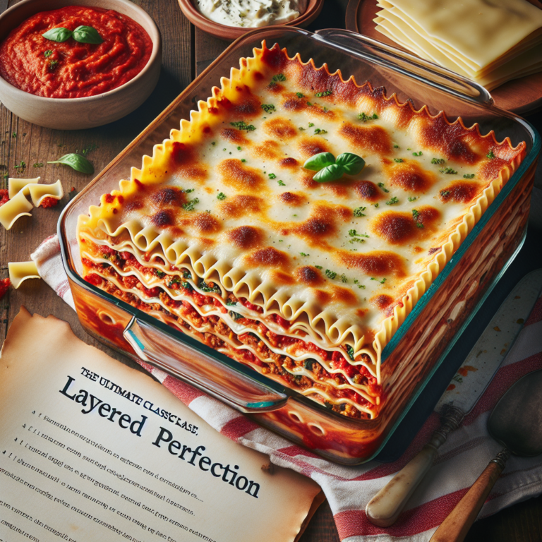 The Ultimate Classic Lasagna Recipe: Layered Perfection