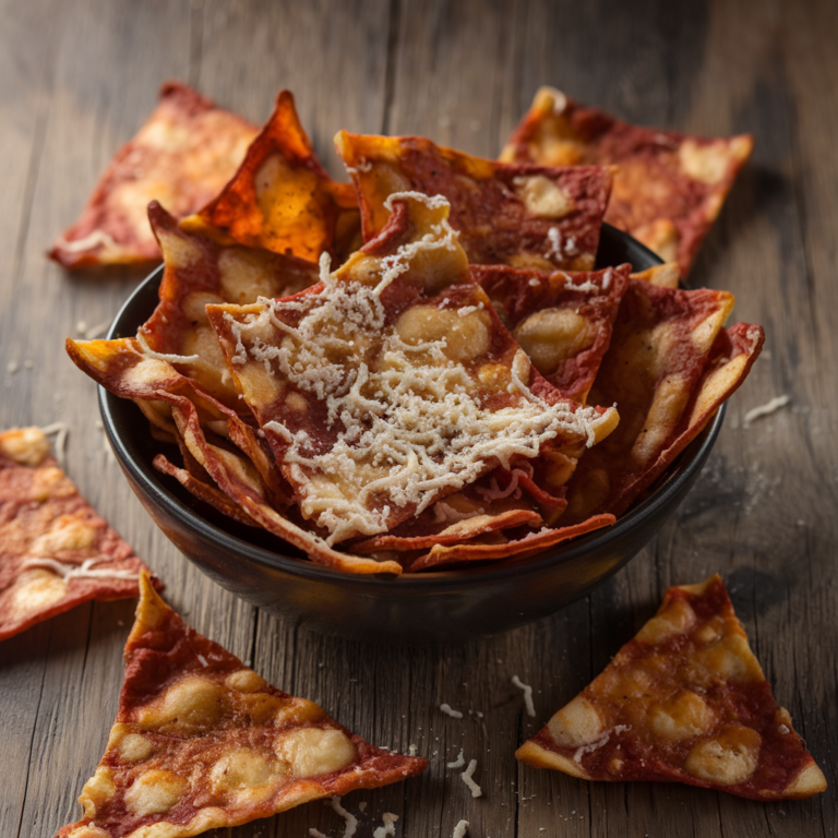 KETO PIZZA CHIPS: Crunchy Low-Carb Snack Recipe